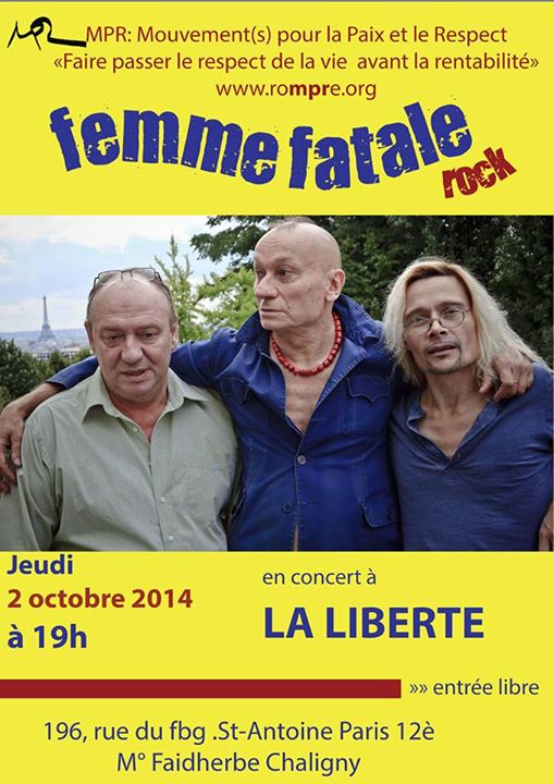 FEMME FATALE - A LA LIBERTE - 2 OCTOBRE 2014