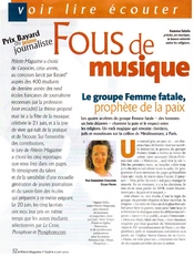 FEMME FATALE - PELERIN MAGAZINE - 21 JUIN 2002